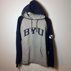 BYU Brigham Young University Cougars Hoodie Men’s L Blue/Gray Sweatshirt **READ